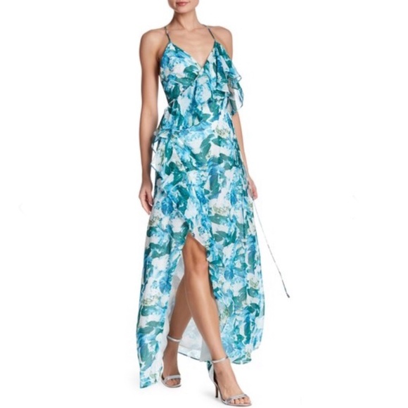 meghan la wrap maxi dress